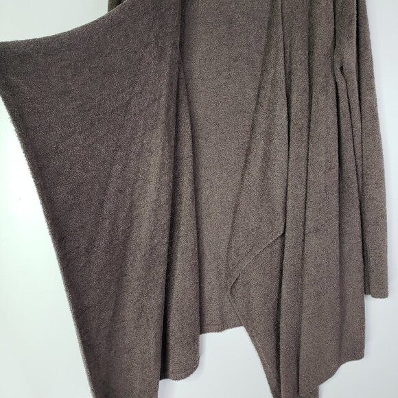 Barefoot Dreams ChicLite Calypso Drape Cardigan L/XL Waterfall Open Front Brown - Picture 6 of 11